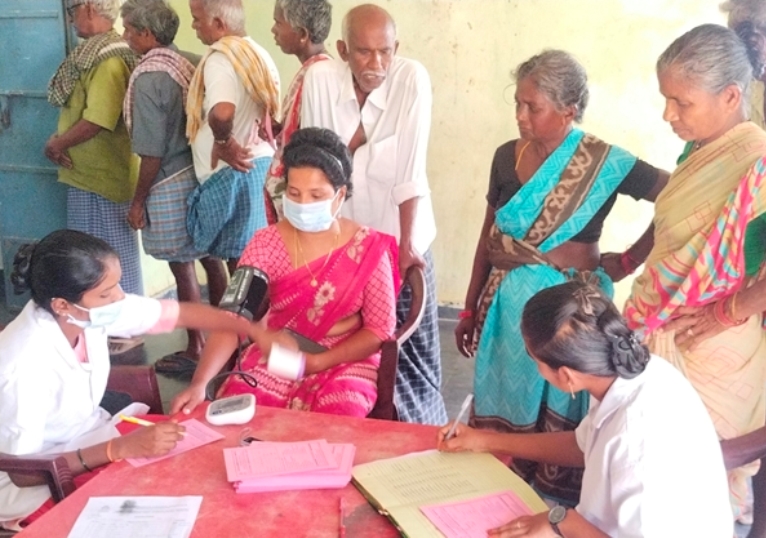 Health Camp organized by Balaji Hospital one of the best hospital in tirupati.